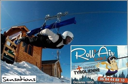 Roll Air Câble - La tyrolienne d'Orcières Merlette